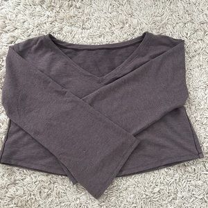 Lululemon Athletica Bell Sleeve Crop Top sz S